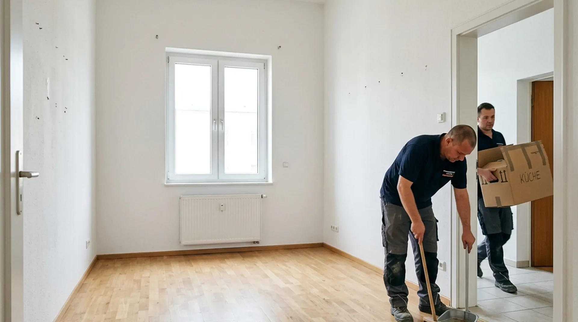 Leergeräumte Mietwohnung kurz vor der Übergabe an den Vermieter